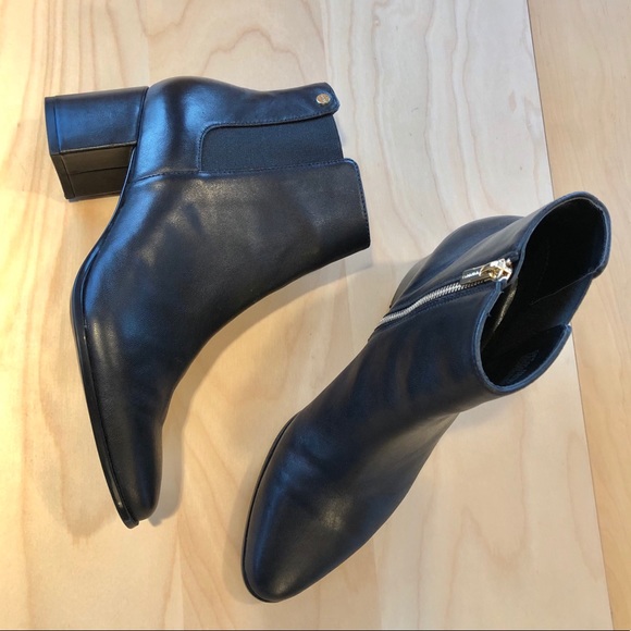 calvin klein fisa suede ankle bootie